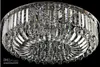 Chandelão LED de teto redondo K9 Cristal Rain Trop Light 50cm 60cm 65cm 80cm 100cm 120cm com remoto 110V 220V