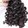 Brazilian Curly Hair 4 Bundles With Closure Natural Color Weave Black Extensions Bella Hair 5PCS/Lot