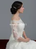 Koronki Sheer Off Ramię 2019 Kurtki Bridal Okłady Szal Bolero Ramiczki Stole Cloak Caps Pół Rękaw Tulle Druhna Suknia Ślubna Wrap FJ012