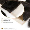 Fermeture de dentelle de cheveux vierges brésiliens de vague de corps partie centrale de 3 voies fermeture de cheveux humains non transformés dentelle de cheveux de vague de corps brésilienne 2355415