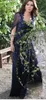 Нэнси Аджрам Темно-синие платья знаменитостей с шифоновой накидкой-футляром с пайетками, платье с вырезом в форме сердца, длиной до пола, с прозрачной спиной, платье 4727056