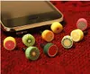 fruit plug anti dust cap for 3.5mm earphone jack plug dust plug earphone plug for iphone silicone dust plug for iphone plug for mobile phone