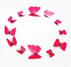 3D PVC butterfly home decorations wall stickers suit for outdoor/garden/balcony OPP package 12 pcs