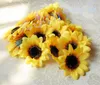 500p Silk Artificial Yellow Silk Daisy Flower Heads Plastics Gerbera Flowers for Wedding Christmas Decor 7cm9186960