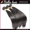 9a Extensões de cabelo brasileiras 100% Human tecela cor natural Silky reta Weft 3 Pacacos cheios de cabeça cheia Bellahair