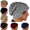 Winter warm chunky knit beanie for man hat reversible baggy bonnet double sides available free shipping