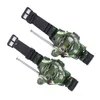 2pcs / set multifunktionell tvåvägs radioleksak med kompass förstoringsglas reflektor walkie talkie leksaker barn militär stil armbandsur