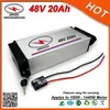 Rear Rack Style Electric Bike Battery 48V 20AH Bicycle Lithium Ion Battery Pack for 1000W Emoto /Scooter Free Shipping