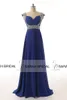 In Stock Long Bridesmaid Dresses Beads Chiffon Green Red Blue Purple Lilac Real Image 2019 Bridal Party Evening Gowns Prom Cheap R6797064