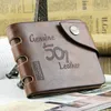 Mens designer card holder case wallet leather retro cowboy men bifold purse wallets for men free shipping