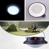 Lampe de camping portative intérieure et extérieure au détail 60 LED avec abat-jour cercle tente lanterne lumière blanche camping lampe suspendue inspiration feu de joie