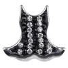 NSB2201 Mode Lady Rok Snap Knoppen Hot Koop Snap Knoppen Sieraden DIY Charms Crystal Black Skirt Snaps metalen knoppen