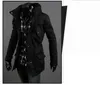 New in's style Slim Long cashmere coat warm winter coat black M-XXL free shipping8282492