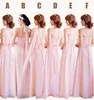 Elegant Mix 6 Style Real Photos Chiffon Sweetheart Strapless Ruffle A-Line Bridesmaid Dresses Formella Klänningar Skräddarsy Under $ 50