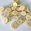 100-Pack wooden sunflower buttons cufflinks clothing button laser flower button kids clothing decoration, jewelry decoration accessories