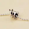 Dorapang authentique 925 Perles de cochon de fleur animale en argent sterling