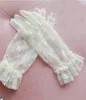 Sonderpreis: Wunderschöner kurzer weißer Tüll-Brauthandschuh für die Hochzeit, auch für formelle Abschlussballhandschuhe für Damen