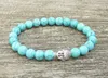 SN0254 Nieuwste Design Turquoise Howliet Armband Bead Armband Mens Boeddha Armband Trendy Geschenken Voor hem Gratis Verzending