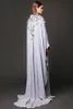 Arabic Dresses Party Evening Gowns V Neck Butterfly Appliques Long Sleeve Prom Dresses Muslin Dubai Abaya Mother Of Bride Celebrit2141828