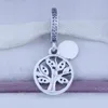 YENI 100% Otantik 925 ayar gümüş boncuk 14 k altın ve gümüş aile dangle Charm pandora bilezikler DIY moda toptan için Uyar