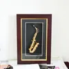 Pure hand made Saxophone Sax Display Case Wall Frame Cabinet Wood Frame2502943