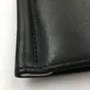 Klasyczny projektant portfela z uchwytem karty kredytowej czarny oryginalny skórzany pieniądze spina
