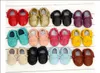 Groothandel Baby Moccasins Zachte Lederen MOCC's Baby Booties Peuterschoenen 100% Hoofdlaag Koe Lederen Eerste Walker Babyschoenen 50 Paren / partij