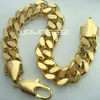 B147 18ct yellow gold GF curb rings link chain solid mens womens bracelet bangle jewelry