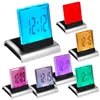 7-kolorowa zmiana LED cyfrowy termometr alarmowy LCD