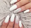 100 stücke Ballerina Nägel Tipps Künstliche Falsche Gefälschte Nägel DIY Sarg Nägel Tipps für Nail art Nagel werkzeug Paket Mit Box