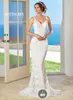Full Lace Wedding Dresses Backless Summer Beach Formal Long Bridal Gowns With Spaghetti Straps Sweep Train Formal Wedding Gowns