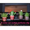 Schattige 8 kleur auto outlet parfum 3d cactus vorm auto outlet luchtverfrisser auto luchtverfrisser clips ATP232