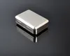 BOX012 Silver metal portable Refillable cigarette tobacco case box rolling machine paper herb grinder shisha hookah bong supplie1785416