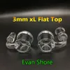 3xl Flat Top Evan Shore Quartz Banger + Glass Cap 10mm 14mm 18mm Manlig Kvinnlig kvartspik för glasbongar