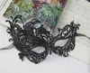 Gratis frakt Kvinnor Sexig Gotisk Svart Rhinestone Flower Lace Masquerade Mask Sexig Black Eye Mask Dance Clubs Jia177