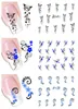 Partihandel-50PCS 2015 50 Designs Elegant Kvinnor Nail Art Water Stickers Dekaler 3D DIY Full Wraps Folier Dekorationer Blomma Vine XF1422-1469