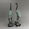 Chinesische Bronze-Kranich-Kran-Top-Dekoration, Bastel-Ornamente, Fuß-Schildkröte