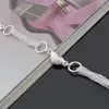 Gratis frakt med spårningsnummer Toppförsäljning 925 Silverarmband Multi-Line Thin Chain Heart Armband Silver Smycken 10st/mycket billigt 1598