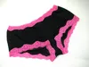 Sexy Silk Knitted Underwear Women's Boyshorts W/ Lace Boy Panties Solid Size US L XL XXL