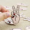 10 PCS Funny Win Gestures Embroidered Patches for Clothing Bags Iron on Transfer Applique Patch for Jeans DIY Sew on Embroidery St285I