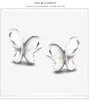 Orecchini romantici squisiti semplici orecchini a farfalla cavo cristallino