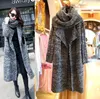 Women Winter Coats 2016 Korean Loose Plus Long Cardigan Sweaters with Knitted Wool Scarves V-Neck Long Sleeve Sweaters for Women