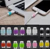 2000 adet Veri Kablosu Konektörü Koruyucu Koruyucu Kollu Kablo Sarıcı Kapak Şeker Renk Sadece iphone kablosu için Rastgele Renk