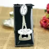 New Creative Novelty Home Party Objekt Eiffeltornet Chrome Bottle Opener Wedding Favors Presentförpackning Gratis frakt