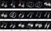 패션 (보석 제조업체) 혼합 50 개 PCS 많은 귀걸이 925 스털링 실버 보석 공장 가격 패션 샤인 이어링 1271