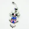 YYJFF D0196 (1 couleur) le hibou 003-01 nombril anneaux pendants accessoires mode charme lapin CZ 10 pièces/lot