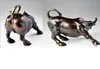 Big Wall Street Bronze Fierce Bull Ox Statue 13 CM 5 12 Inches254L