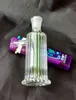 Gratis frakt grossister Nya polygonala kant mini glas vattenpipa / glas bong, hög 8 cm, färg slumpmässig leverans