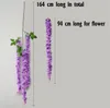 1,6 mètre de la soie artificielle de fleurs décorations de la vigne en rotin de vigne de la vigne de la vigne