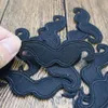 10PCS Black Mustache Patches for Clothing Iron on Transfer Applique Patch for Jeans Bags DIY Sew on Embroidery Badge323R